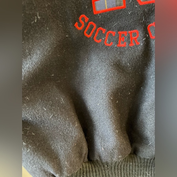 Avon Sportswear Wear & Tear Vintage Wool `North York Soccer team’ Varsity Jacket - Picture 12 of 16